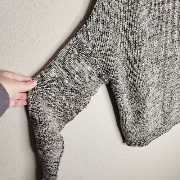 Free People Size XS Gray Flash Dance Oversized One Shoulder Sweater - Picture 9 of 11